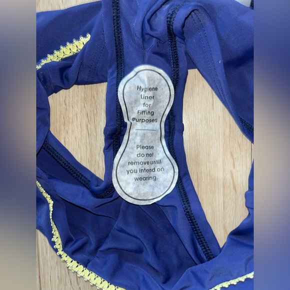 DEEP BLUE LACE BOWKNOT LOW RISE BEACH BOTTOM BIKINI BOYSHORTS - Picture 10 of 11